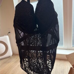 Elegant Black Lace Lingerie Set